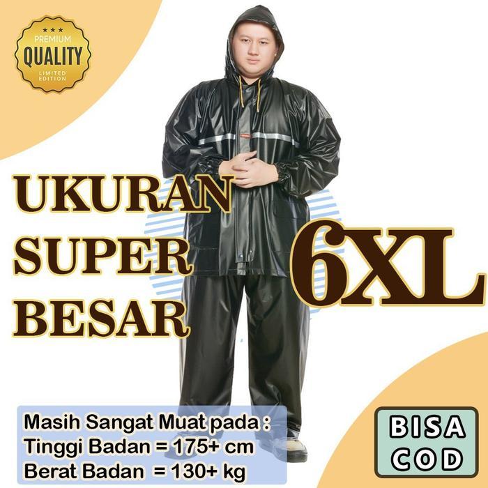 Jas Hujan Tiger Head Sumo 275 Setelan Jaket Celana Size Jumbo Big Size 6XL Mantel Mantol Raincoat - 