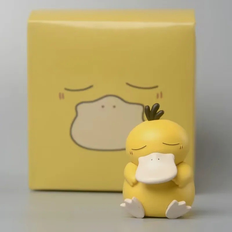Kawaii Anime Pokemon Psyduck Psykokwak Gonbe Snorlax Sleeping Ver. PVC Action Figure Game Statue