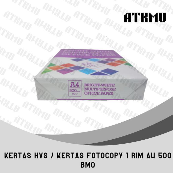 Kertas HVS / Kertas Fotocopy BMO 1 Dus [ ISI 5 RIM ] - A4 500 1 DUS