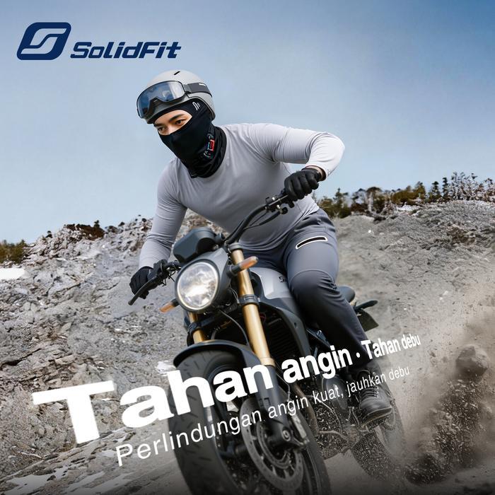 Solidfit Cycling Face Mask Sunscreen Upf50+ Uv Protection ,Balaclava Face Mask Perlindungan Quick