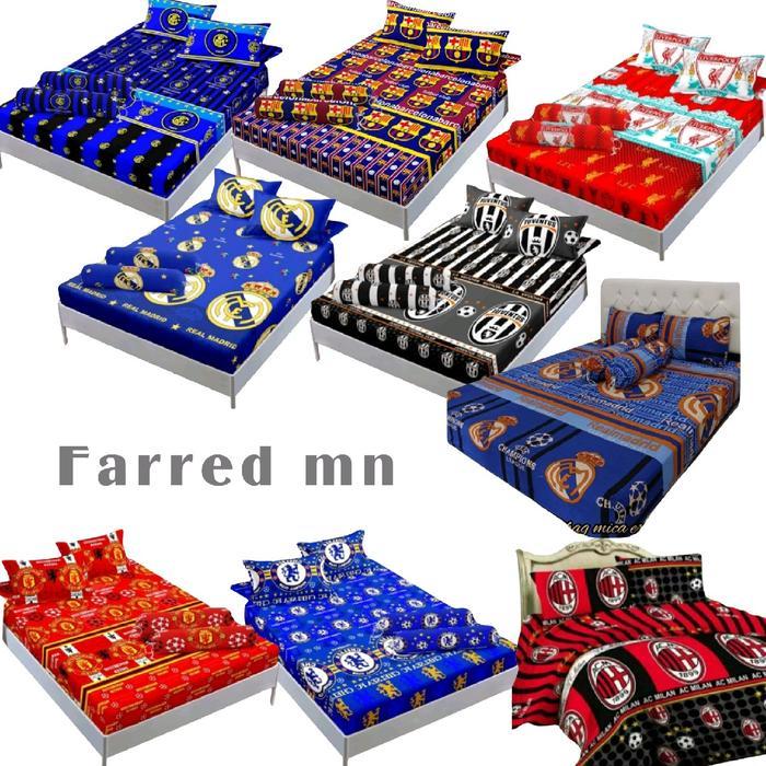 SALE Promo sprei MU Juve Barca chelsea inter milan liverpool madrid sarung Bantal Guling Karet