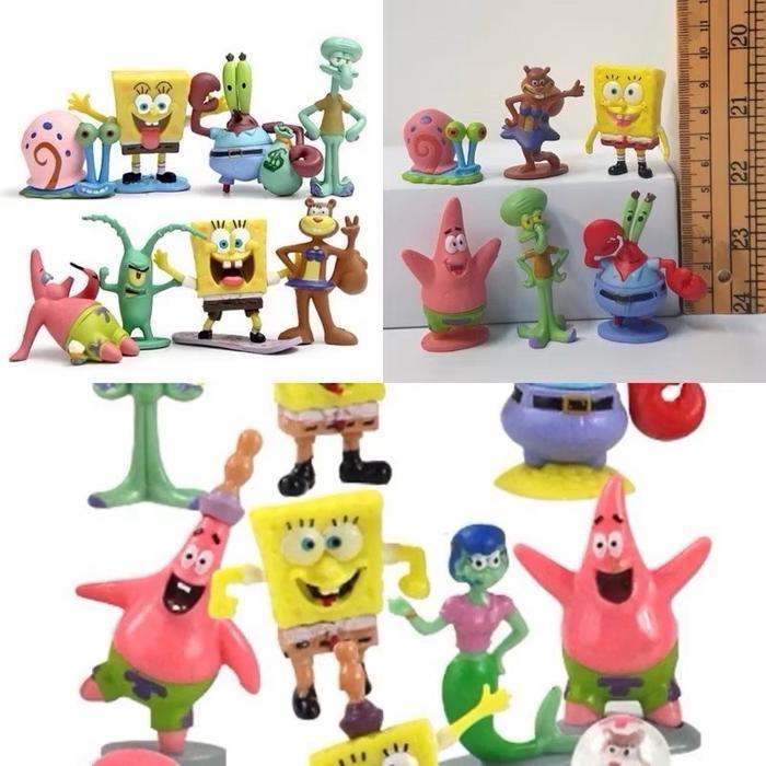 Topper Kue Figure Spongebob Squarepants Set Isi 8