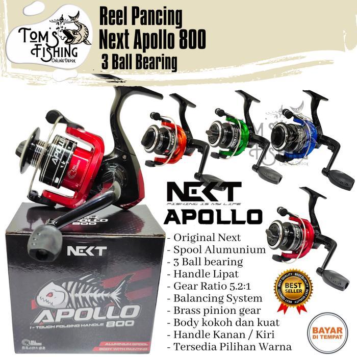 TERLARISSS Reel Pancing NEXT APOLLO 800 Aluminium (3 Bearing) Murah - Toms Fishing