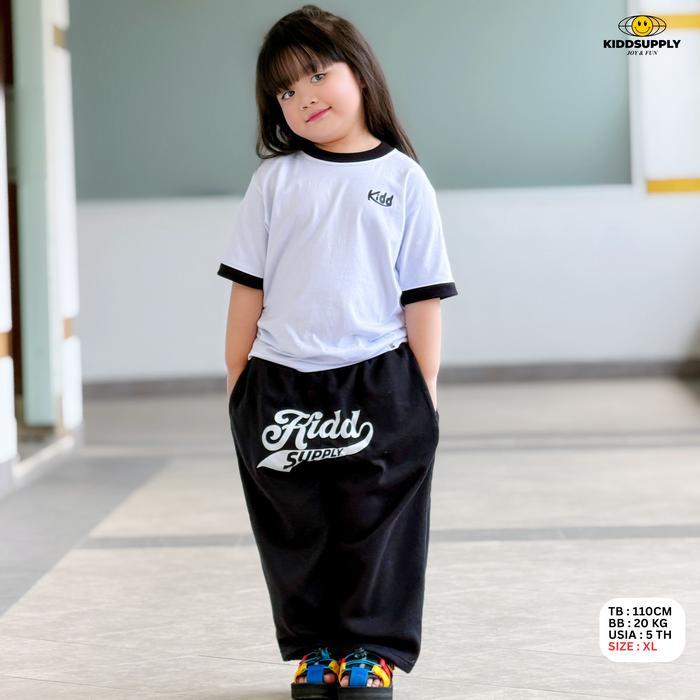 Kiddsupply Celana Panjang Fleece Anak Bold League Celana Baggy Fleece Anak Skena Kd-Lpf003 Pasti
