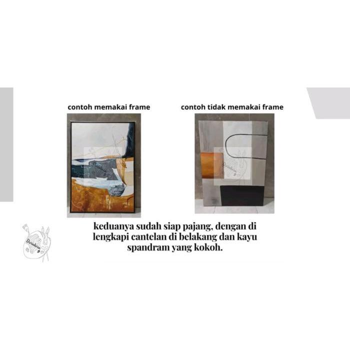 SPECIAL lukisan bunga dandelion abstrak minimalis