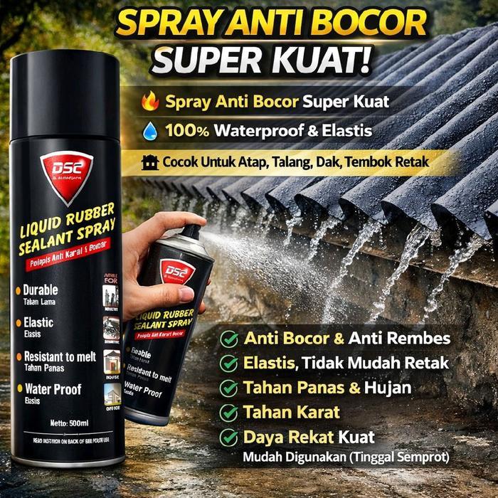 Waterproof Spray Ajaib Anti Bocor Rembes Dsc Liquid Rubber Selant Terbaru