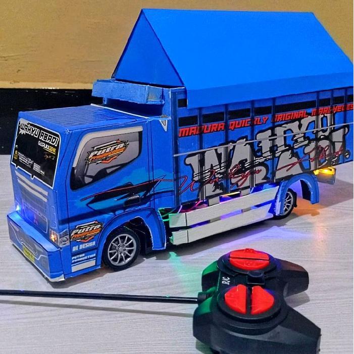 MAINAN MOBIL REMOT LAMPU TERPAL KONTROL MINIATUR TRUK OLENG REMOT KONTROL MINIATUR TRUK OLENG REMOT