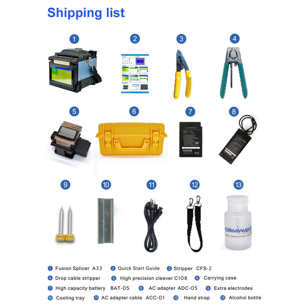 splicer Comway a33 backbone / fushion splicer Comway A33