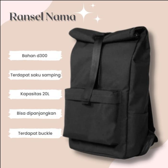 TAS RANSEL / BACKPACK ROLLTOP TAS PUNGGUNG nama