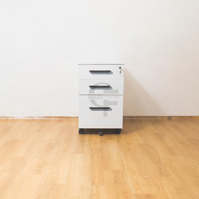 Pamanjosse44 - Shumo Pedestal Meja 3 Laci Drawer Besi Cabinet Laci Meja Roda Nakas Roda Besi Mobile