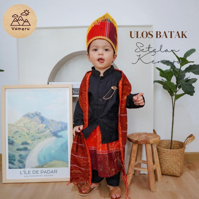 (SIAP KIRIM) BAJU ADAT ANAK LAKI LAKI BATAK ULOS