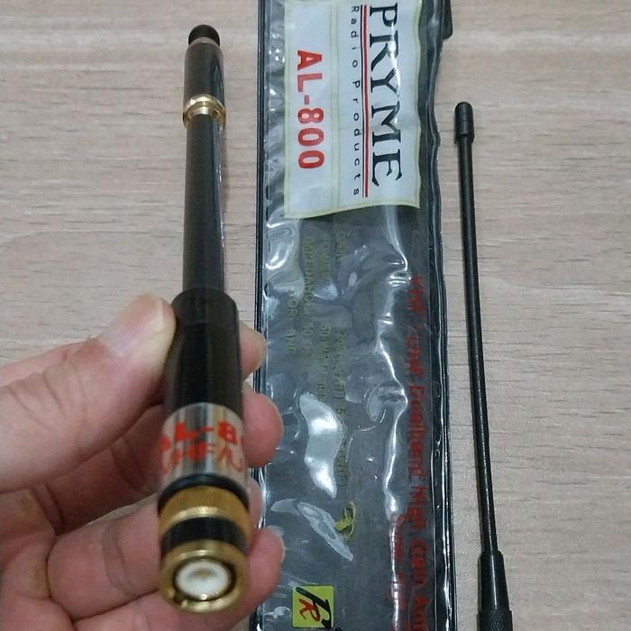 antena ht jarak jauh super stick dobel coil AL800 dualband BNC cocok buat icom v8 v80 v85 v86 u80