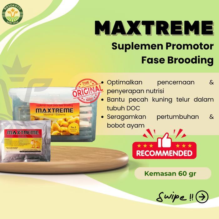 Suplemen Ayam Brooding Enzim Maxtreme dengan Zat Multi-Vitamin dan Enzim untuk Maksimalkan