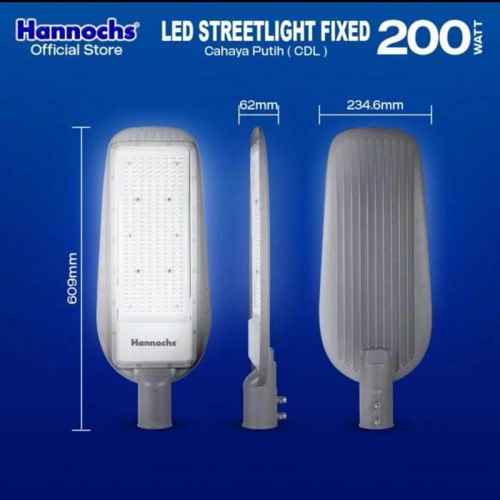 HANNOCHS LED STREETLIGHT FIXED 200W / KAP LAMPU JALAN PALING TERANG