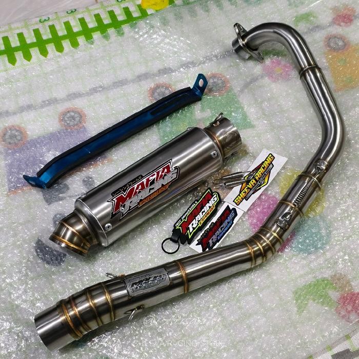 Knalpot Racing Mafia Fullset Jupiter Mx 135 Roadrace Underbone Kolong