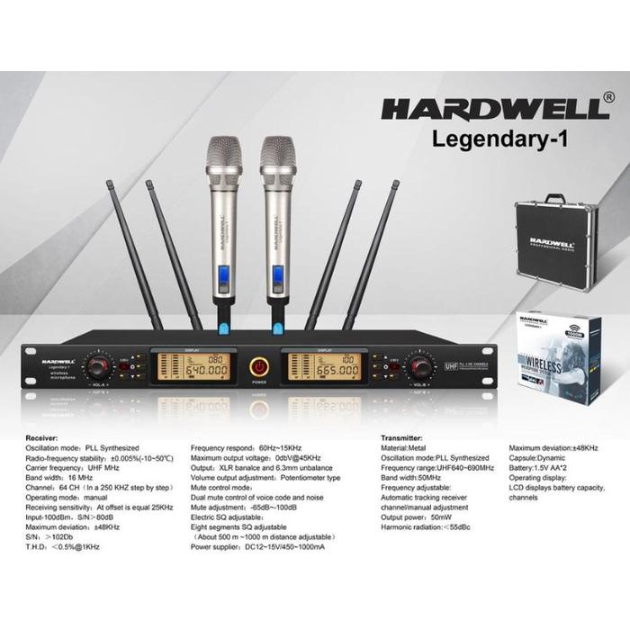 Mic Wireless Hardwell Legendary 1/HARD WELL LEGENDARY 1/wireless mic hardwell legendary1 Original