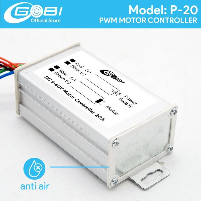 GOBI P20 PWM DC MOTOR CONTROLLER 20A 12V 24V 48V 60V