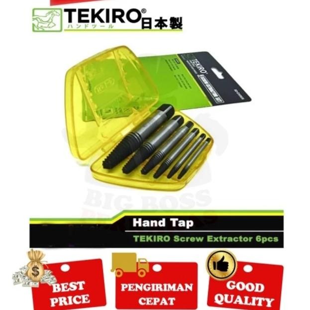 TAP BALIK TEKIRO SET - TAP BAUT PATAH SCREW EXTRACTOR TEKIRO 6 PCS