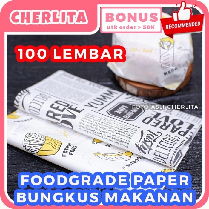 Kertas Nasi Motif Food Wrapper Laminasi Foodgrade Premium