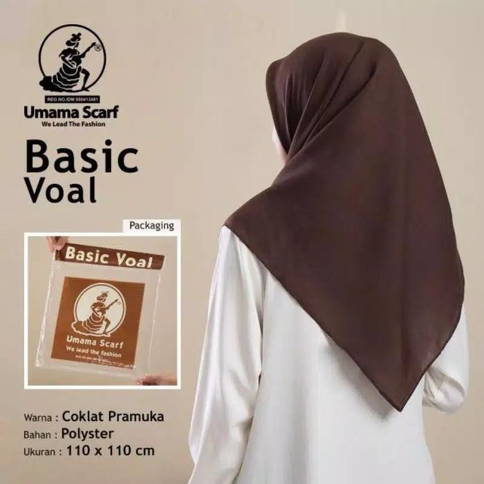 TERLARIS Jilbab Basic Voal Umama warna sus sekolah Umama Polos Hijab sekolah segi empat umama Basic
