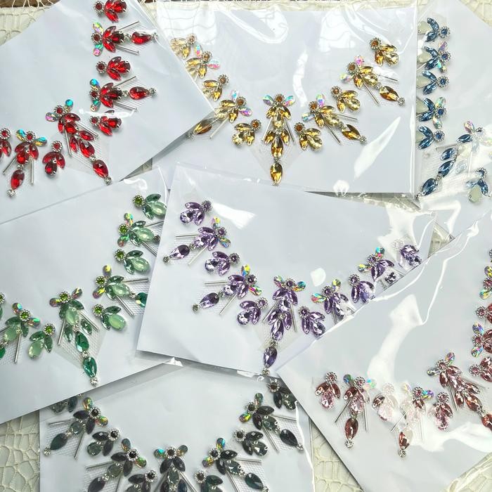 Payet Rangkai N18 / Payet Leher Bisa Custom Warna Renda Elegant Anyaman Mutiara