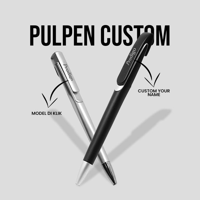 

Prodigo * Pulpen Betiri I Ballpoint I Pena Tinta I Pulpen Custom Nama I Alat Tulis Hitam