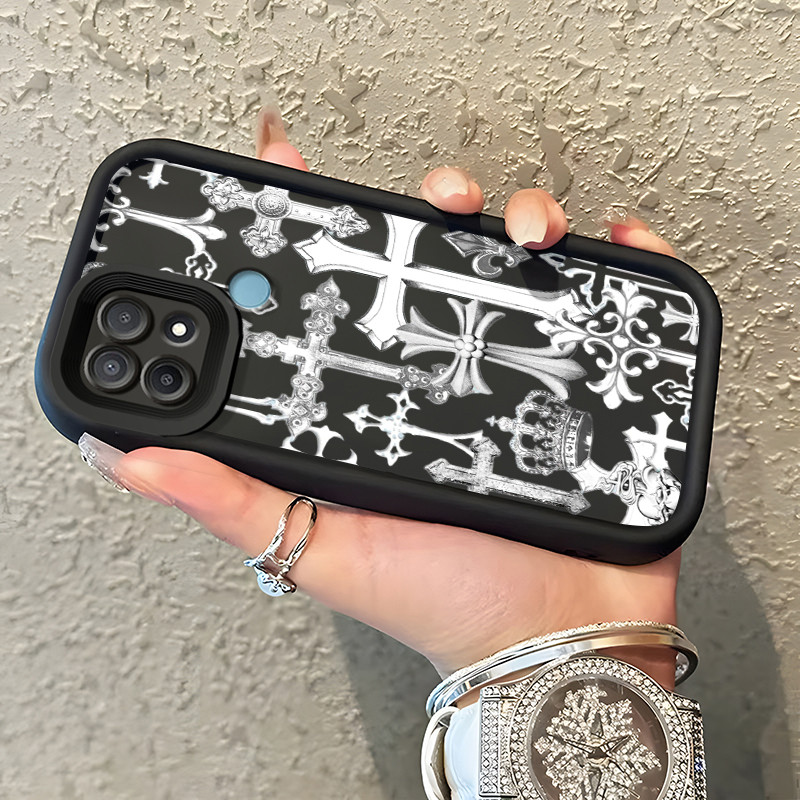 Casing Hp OPPO A15 A15s A35 Case Casing Salib pola HP Kasing Silikon Softcase mata langit tangga