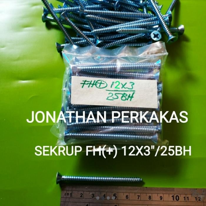 sekrup fh(+) 12x3"/self tapping screw fh(+) 12x3/sekrup fh(+) 12x3"