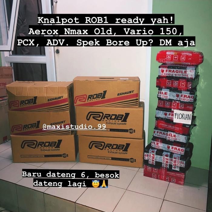 KNALPOT ROB1 ROB1 ALL NEW NMAX AEROX 155 VVA CONNECTED CAP V