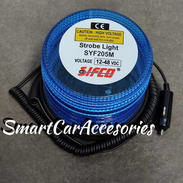 LAMPU ROTARY WARNING LIGHT BLITZ MAGNET SIFCO 205M BIRU KUNING AMBER