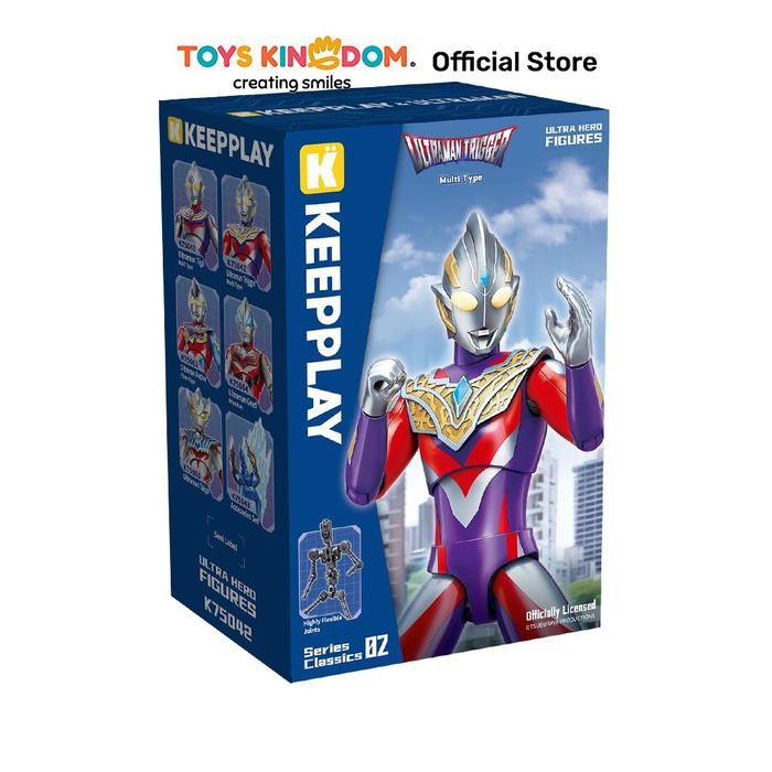 KEEPPLAY SERIES CLASSIC 02 ACTION FIGURE ULTRAMAN TRIGGER W1 - MERAH/BIRU