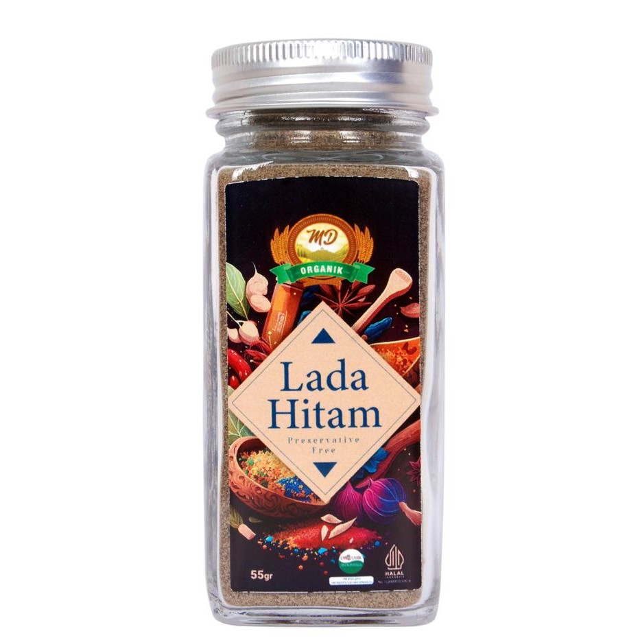 

ASLI MD Lada Hitam Organik / MD Organic Black Pepper 55gr READY STOCK