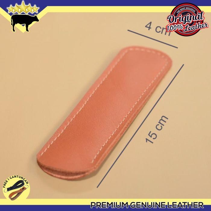 

Bisa Grab! Leather Goods Pen Case Tempat Pulpen Dari Kulit Asli Brown Tan