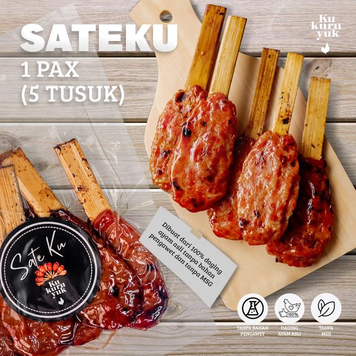 

Pilihan- Sate Ayam Kukuruyuk - Premium Isi 5 Tusuk Sate - Bumbu Singapore 200Gr