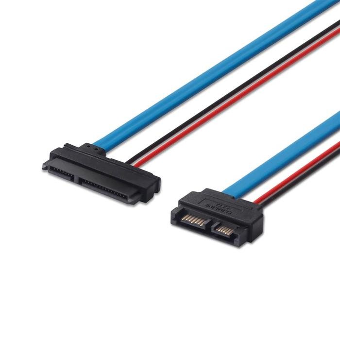 Pilihan- Kabel Serial Ata 22Pin 7+15 Female To Slimline Sata 13Pin 7+6 Male