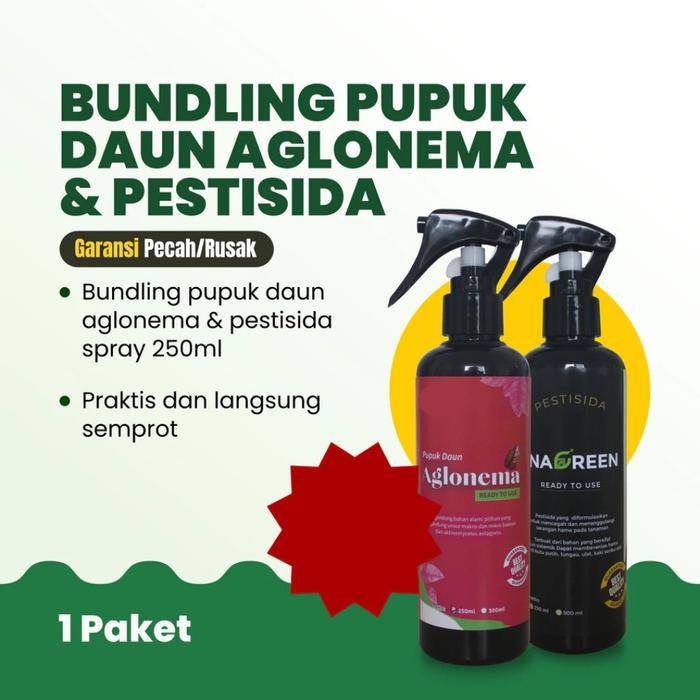Bisatani Indo - Bundling Hemat Pupuk Aglonema 250Ml+Pestisida 250Ml Berkualitas Daun Tanaman