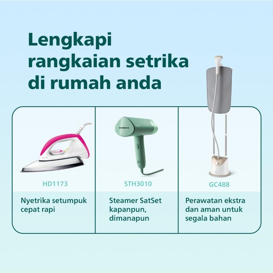 Setrika Uap Handheld STH1010 Putih Setrika Uap Ringan, setrika uap, setrika uap listrik, strika uap,