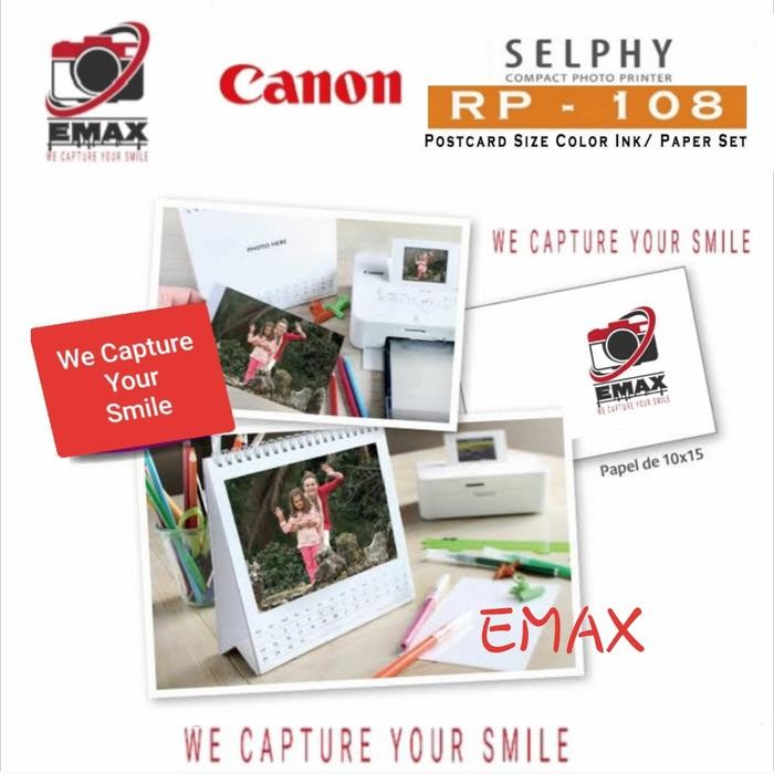Canon Selphy Rp-108 Photo Printer Ink Paper Cp820 Cp910 Cp1000 Canon Selphy Rp108