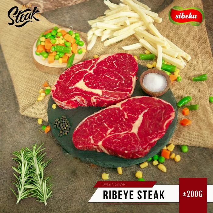 Pilihan- Daging Sapi Ribeye Steak Halal 200 Gram Frozen Food