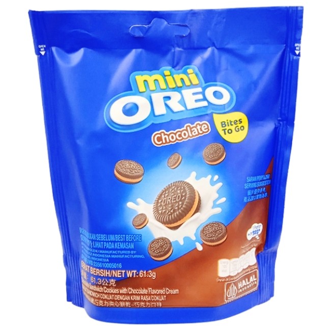 

S78241 OREO MINI BITES TO GO COKLAT BISCUIT 61GR POUCH MAJU BERSAMA (20250910)