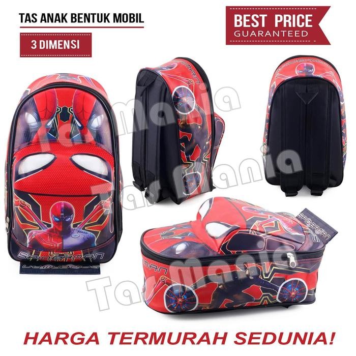 Pilihan- Tas Ransel Anak Laki Laki Karakter - Spiderman - Bentuk Mobil