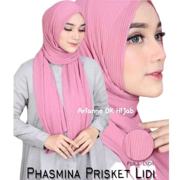 Pashmina Ceruty Uno Full Plisket By Azara Seri Warna