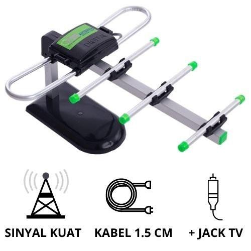 New ANTENA TV INDOOR & OUTDOOR VDR V-87HD + KABEL 1.5M / ANTENA DIGITAL VDR / ANTENA TV MURAH Pipa