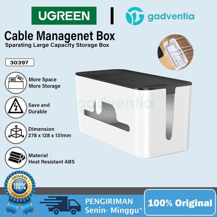 

Ugreen Cable Management Box Kotak Kabel Charger Penyimpanan Organizer