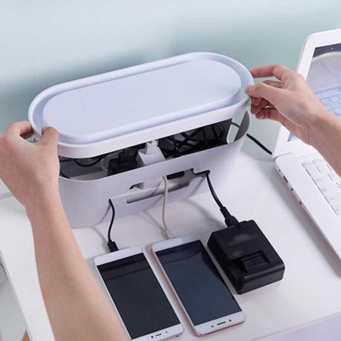

Kotak Organizer Kabel Listrik Charger Wire Cable Management Box