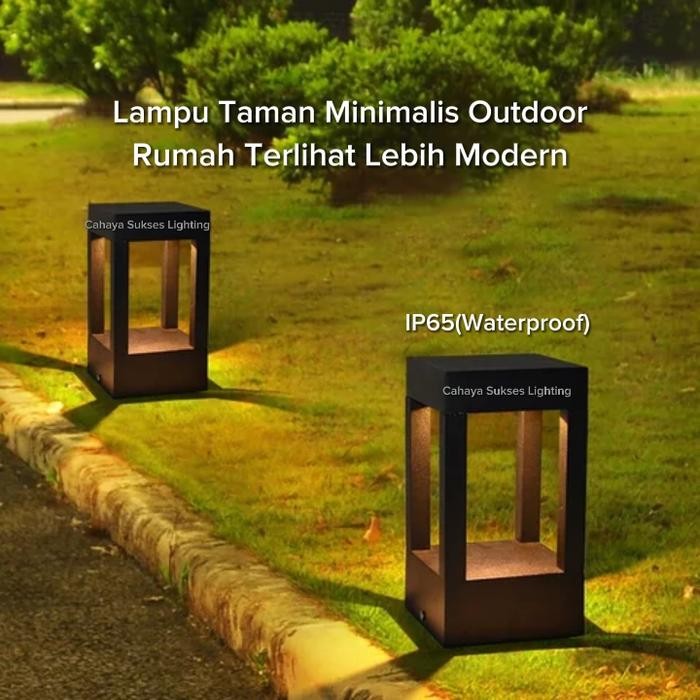 Lampu Taman Minimalis Outdoor/Lampu Pilar LED Anti Karat & Anti Air