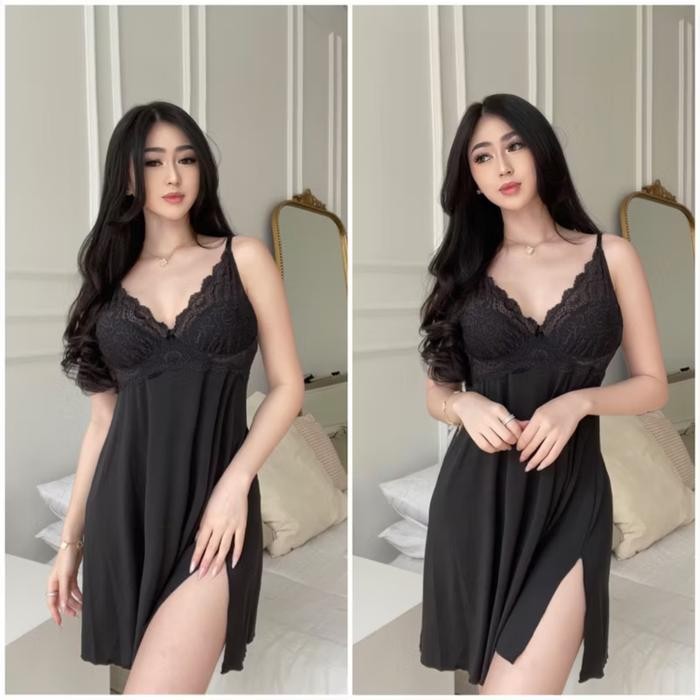 Baju Tidur Wanita Sleepwear Olivia Daster Lingerie Piyama Dress Pasti Ori