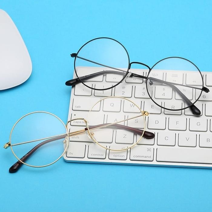 Kacamata Bulat Design Korea Pria Dan Wanita Anti Radiasi Sinar Uv