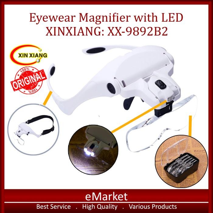 

SALE Kacamata Pembesar LED XINXIANG XX-9892B2 ORIGINAL / Kaca Mata Servis