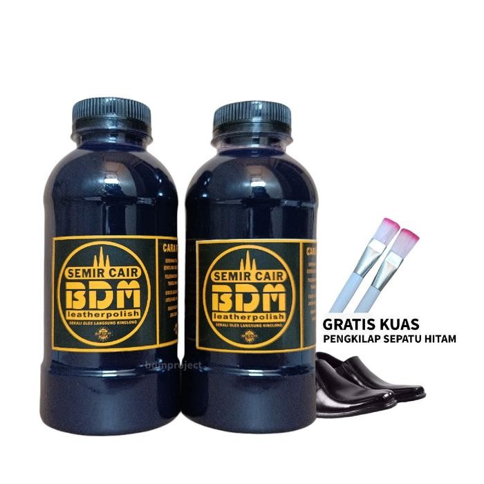 Ready BDM leatherpolish Semir cair sepatu hitam Semir Sepatu Kulit Hitam Pengkilap Sepatu Shoe